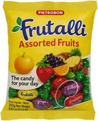 Frutalli Assorted Fruit Candy Bag 60 Count 8.8 Ounces – Individually Wrapped Variety Pack, Strawberry Orange Pineapple Grape Sweets, Halloween, Kids