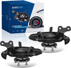 Detroit Axle - Front 2pc Steering Knuckles for 08-17 Toyota Highlander 10-15 Lexus RX350 RX450h, 2 Steering Knuckles & Wheel Bearing Hubs Replacement 2010 2011 2012 2013 2014 2015
