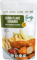 Pereg Seasoned Gluten Free Cornflake Crumbs, 12 oz | Crispy Breadcrumbs for Coating & Stuffing | Coat Shnitzel, Burgers, Vegetables | Kosher | Resealable Bag