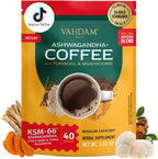 VAHDAM Ashwagandha Coffee with Turmeric, Lion’s Mane & Chaga Mushroom | Clinically Proven KSM 66 Ashwagandha & Pure Arabica Coffee