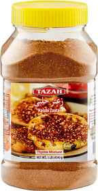Tazah Zaatar 16oz Syrian Recipe Zatar Spice Blend Thyme Mixture Halabi Za'atar in Jar