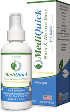 MediQuick Hypochlorous Acid Spray Mist, Antiseptic Spray for Skin & Wound Care, No-Sting, 4 oz