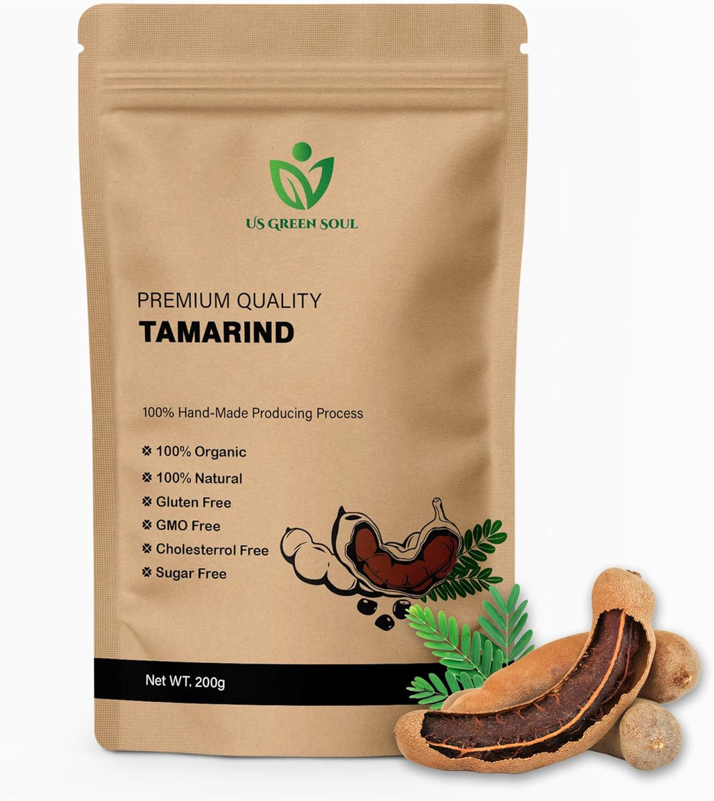 200g Tamarind Whole - 100% Pure, Organic, Rich & Tangy Tamarind for Cooking, Sauces, and Marinades
