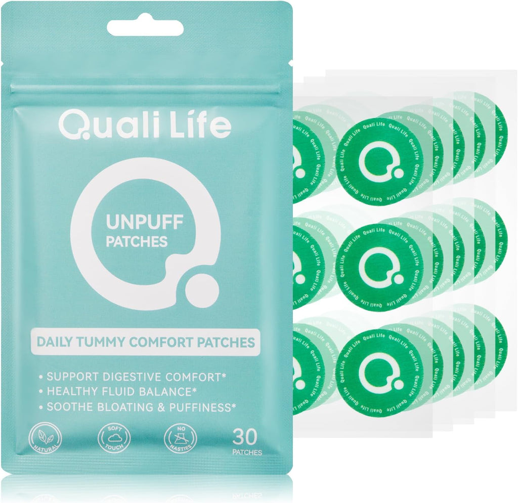Unpuff Patches - Wellness Patch with Dandelion, Fennel, Artichoke, Ginger & Turmeric - Natural Herbal Support for Bloating, Water Retention & Digestive Support - 30 Vegan Patches