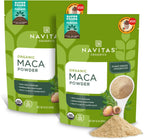Navitas Organics Maca Powder – 100% Gelatinized Peruvian Maca for Smoothies, Lattes, Baking & More – Energize & Balance - USDA Organic, Non GMO, Vegan, Gluten Free (16oz. Bag, 180 Servings, 2-Pack)
