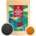 WT WEETEE Organic Lapsang Souchong Tea Loose Leaf, Organic Smoky Black Tea 8 Ounces, Natural Caffeine & Antioxidant, Traditional Chinese Tea
