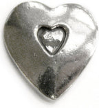 Basic Spirit Heart shape/Open your heart Pocket Token (Coin) Handcrafted Pewter Lead-Free CN-12