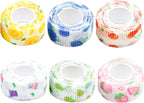 6 Rolls Self Adhesive Bandage Wrap Tape Tattoo Grip Tape Adherent Vet Wrap Elastic Cohesive Bandage for Sports, Finger Wrist