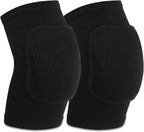 1 Pair Arm Brace Pads, Elbow Protector with Thicken Sponge Padding Breathable Anti-Collision Elbow Wraps Volleyball Basketball Tennis Compression Elbow Pads Support Strap for Kids Men Women (Black)