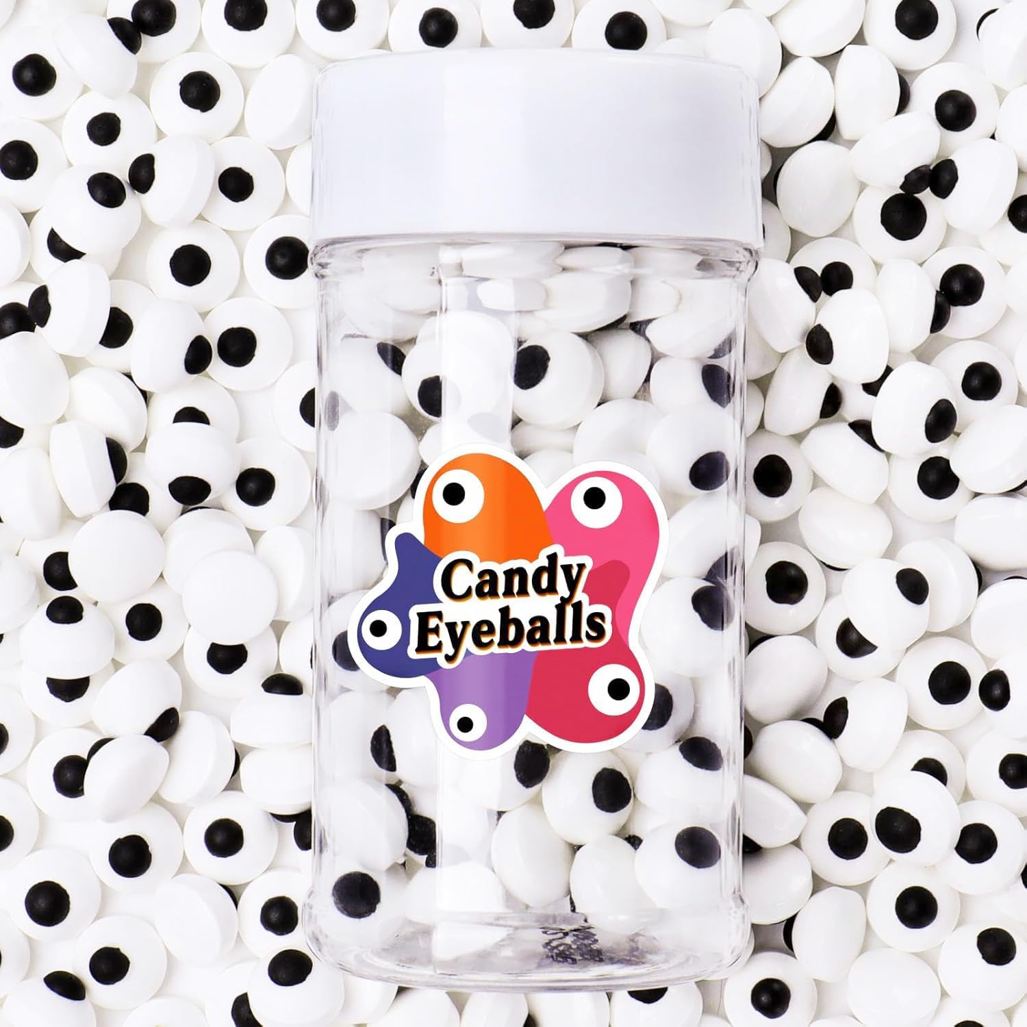 Edible Candy Eyes for Decorating, 1cm Candy Eyeballs Dessert Sprinkles for Baking Cake Cupcakes Cookies 3.5oz