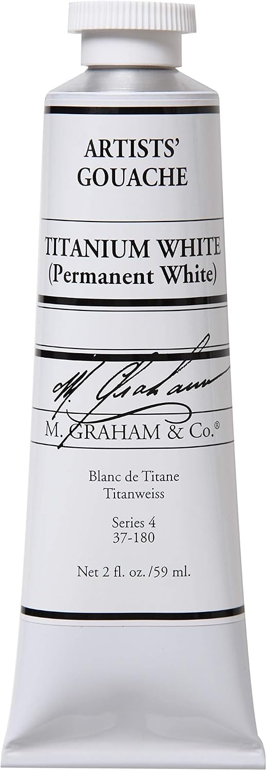 M. Graham & Co. 2-Ounce Tube Gouache Paint, Titanium White