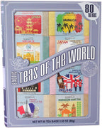 Exotic Teas of The World Gift Set, 80 Tea Bags, 8 Different Flavors