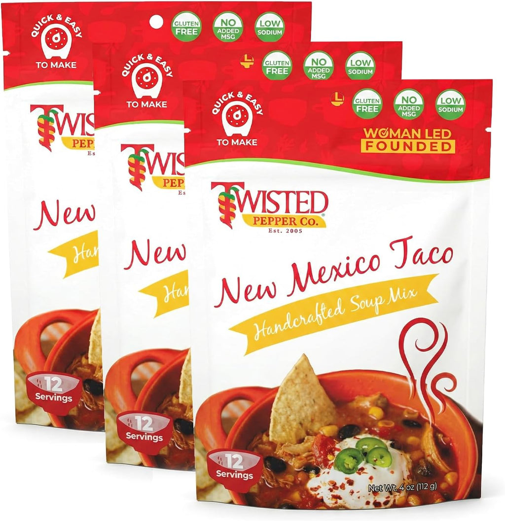 Twisted Pepper Co. New Mexico Taco: Gluten-Free – Handcrafted Soup – Thick, Creamy & Zesty Flavor with a Kick of Green Chilies, Quick & Easy Meal, Ready in 30 Minutes, Serves 12, Add Cheese, Bacon & Toppings