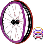 Wheelchair Push Rim Covers, 24-Inch Rear Wheel Sports Wheelchair Non-Slip Wear-Resistant Silicone Hand Push Cover, Improve Grip and Traction, Stylish, Surprisingly Impressive,Purple