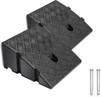 2Pack Plastic Curb Ramp for Driveway, Each 5.12" H x 10.63" W x 9.52" L, Extensible for Low Cars, Motorcycle,Bike, Cart Lawn