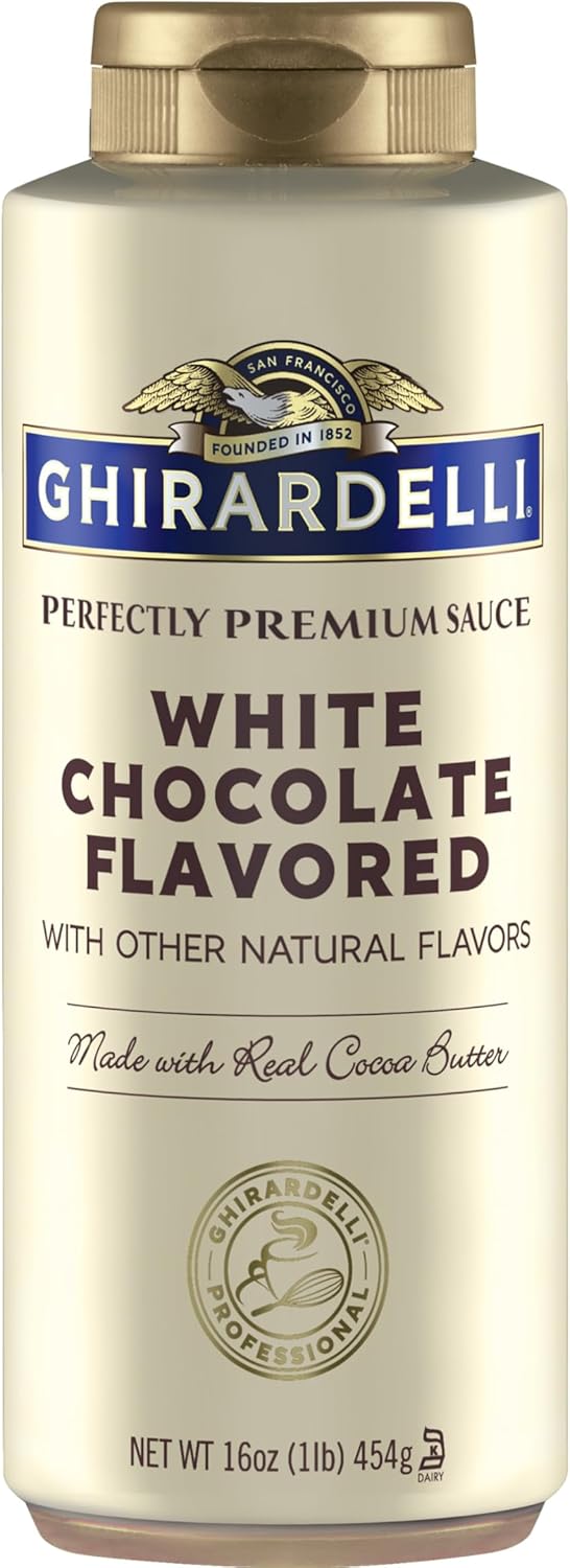 Ghirardelli White Chocolate Flavored Sauce Squeeze Bottle, 16 oz