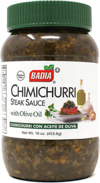 Badia Chimichurri Steak Sauce with Olive Oil 16 oz – Traditional Argentinian-Style Sauce for Grilling, Marinades & Meats