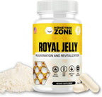 HONEYBEEZONE-Royal Jelly Capsules – 500 mg Energy, Glowing Skin and Brain Booster Supplement | Non-GMO, Gluten-Free, 60 Easy-to-Swallow Veggie Capsules
