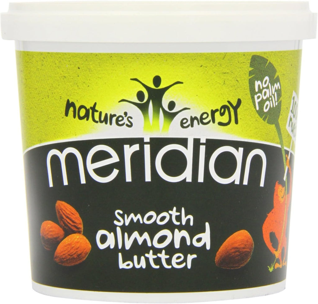 MERIDIAN FOODS - No GM Soya us Almond Butter Smooth 100% Nuts 170g (2 Pack)