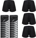 kekafu 50 Pcs Professional Salon Mens Black Boxer Shorts Disposable Mens Shorts Underwear Disposable Male Boxer Shorts Male Disposable Spa Underwear
