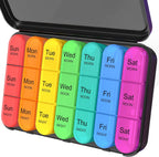 Daviky Pill Organizer 3 Times a Day, Daily Pill Box 7 Day, Weekly Cases Medicine Organizers to Hold Vitamins and Medication