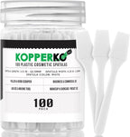 Kopperko Mini Skin Care Spatula (2.5", 100 Pack) - Small Spatula for Makeup, Creams & Crafts | Makeup Applicator for Mixing, Cosmetic, Face Mask | Disposable Cosmetic Applicators | White