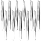 12 Pcs Eyebrow Tweezers for Women - 3.5" Stainless Steel Tweezers for Women Facial Hair with Heart Clamps, Effortless Eyebrow Plucking & Ingrown Hairs - Compact Size for Browists & Beauty Enthusiasts