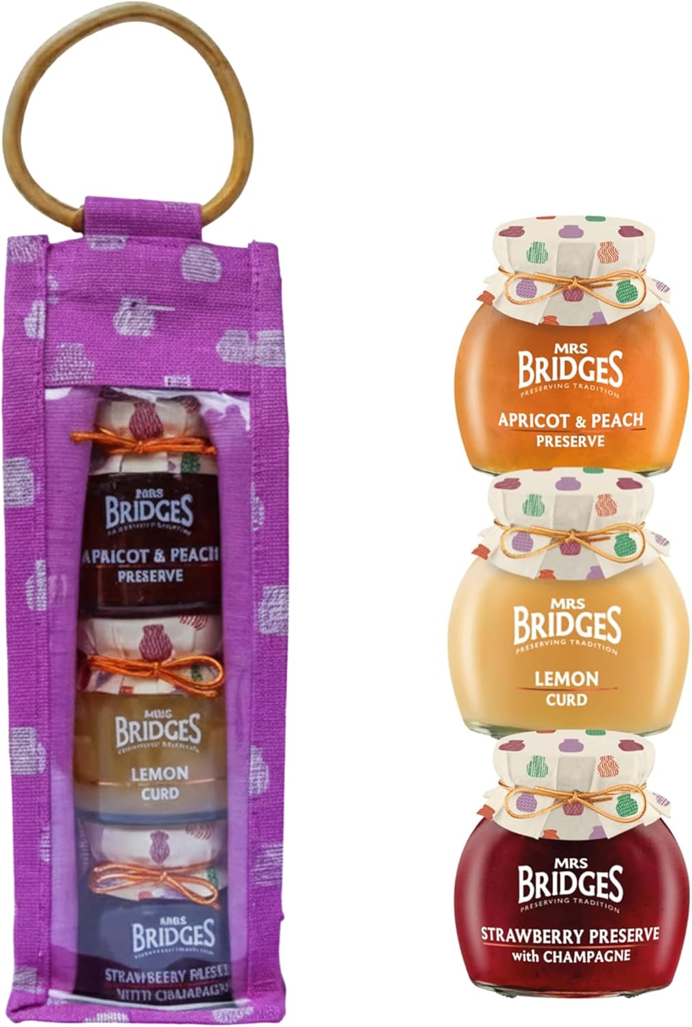 Mrs Bridges Triple Preserve Juco Bag, Made in Scotland