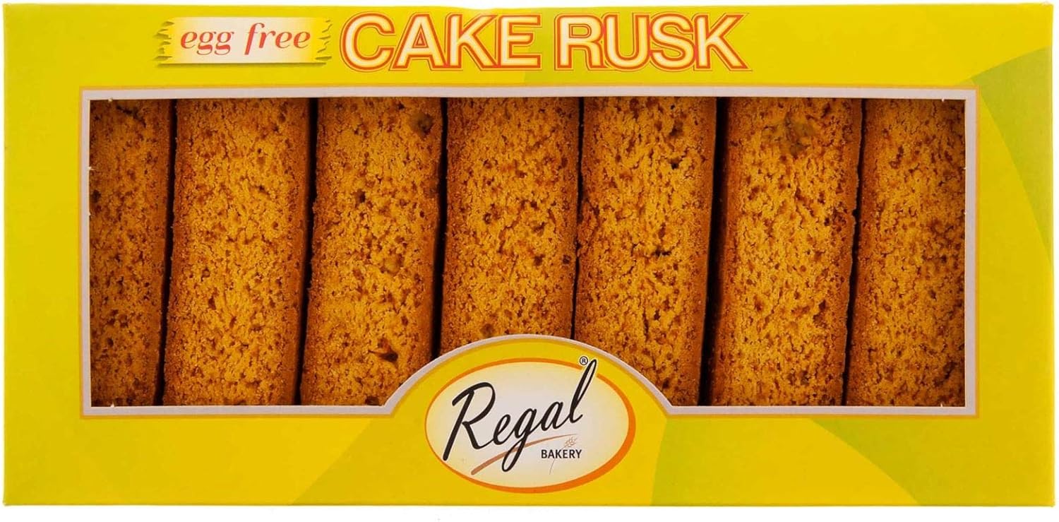 Regal Bakery Cake Rusk - Egg free - 18 pieces - (pack of 3)