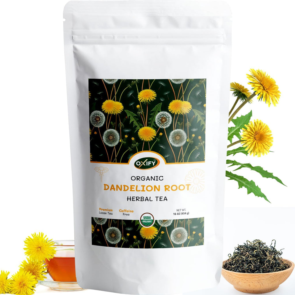 OxifyOrganic Dandelion Root Herbal Loose Tea- 16 oz (16 oz, Dandelion Root)