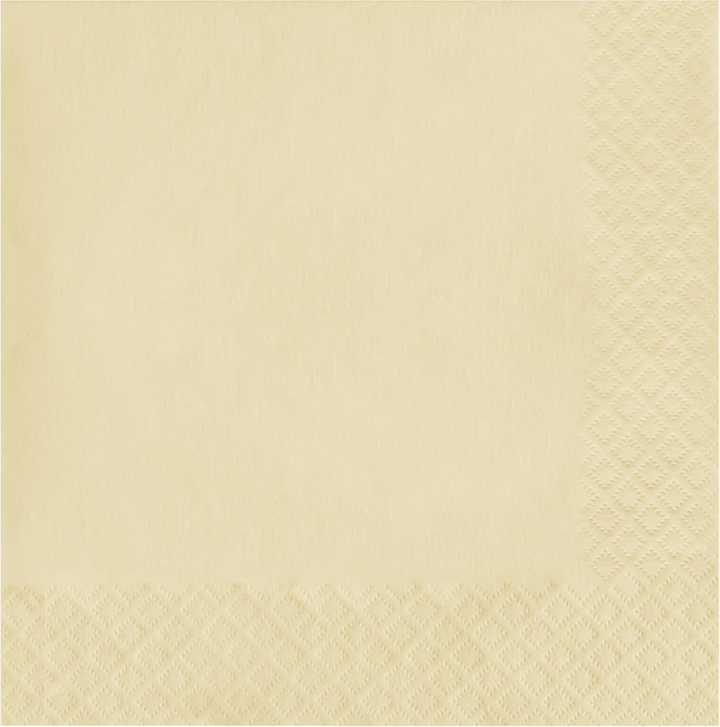 Creative Converting Touch of Color 2-Ply 50 Count Paper Lunch Napkins, Ivory