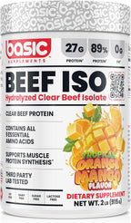 BASIC SUPPLEMENTS Hydrolyzed Clear Beef Isolate Protein Powder, 27g Protein, 9 Essential Amino Acids, Fat-Free, Dairy-Free, Sugar-Free, Lactose-Free, Supports Muscle Protein Synthesis