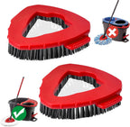 Scrub Brush, 2 Pcs Spin Mop Scrub Brush Head Compatible with EasyWring 1-Tank System, Hard Bristle Cleaning Brush for Bathroom, Kitchen, Tub and Tile