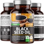 Number One Nutrition N1N Premium Black Seed Oil [Max Strength, 1000 mg] 100% Cold-Pressed Nigela Sativa to Support Digestion, Immune System and Joint Comfort and Mobility, 120 Caps