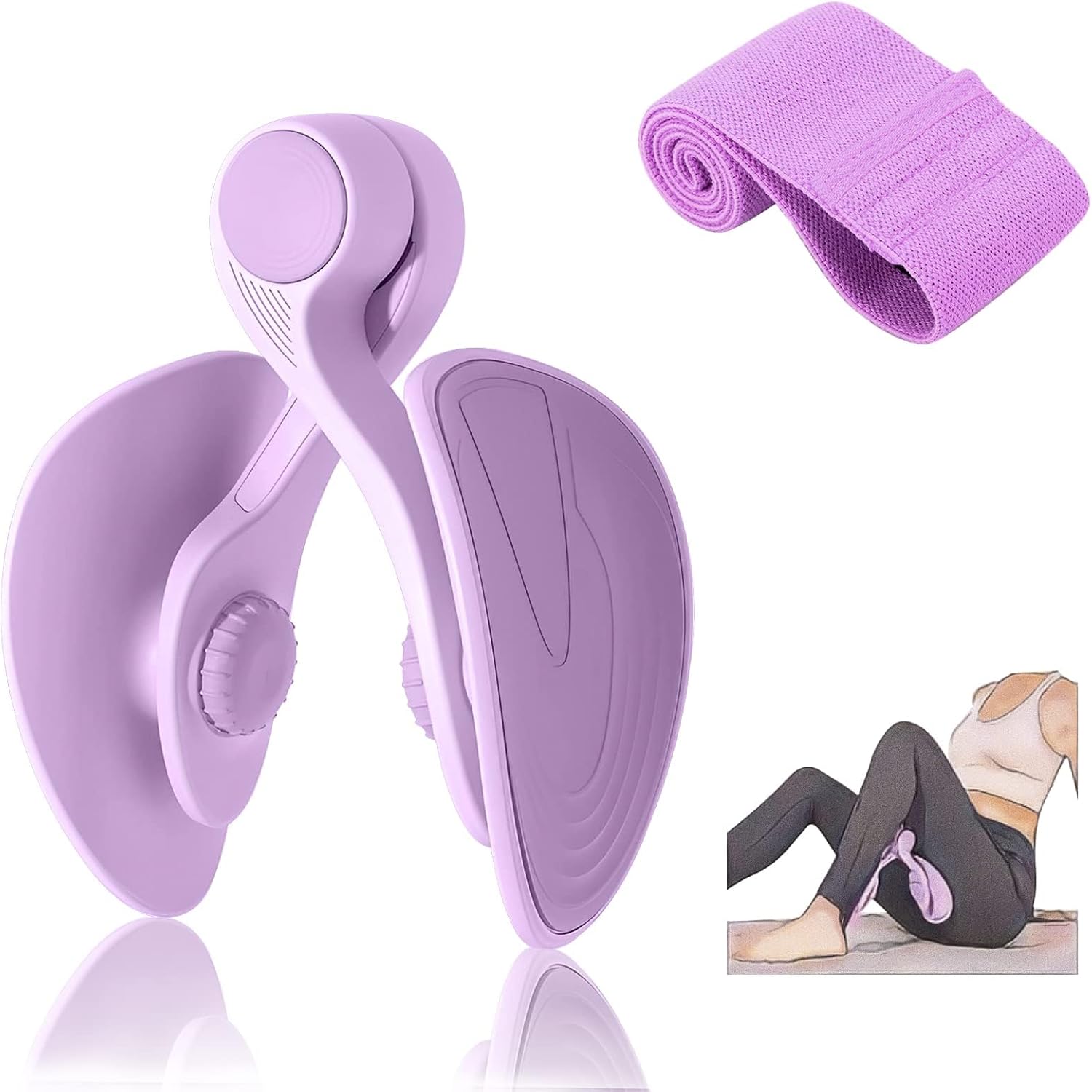 Tinrief Thigh Exerciser Kegel Exerciser, Pelvic Floor Trainer, Kegel Trainer for Postpartum Rehabilitation, Trimmer Inner Thigh, Thigh Toner Workout,