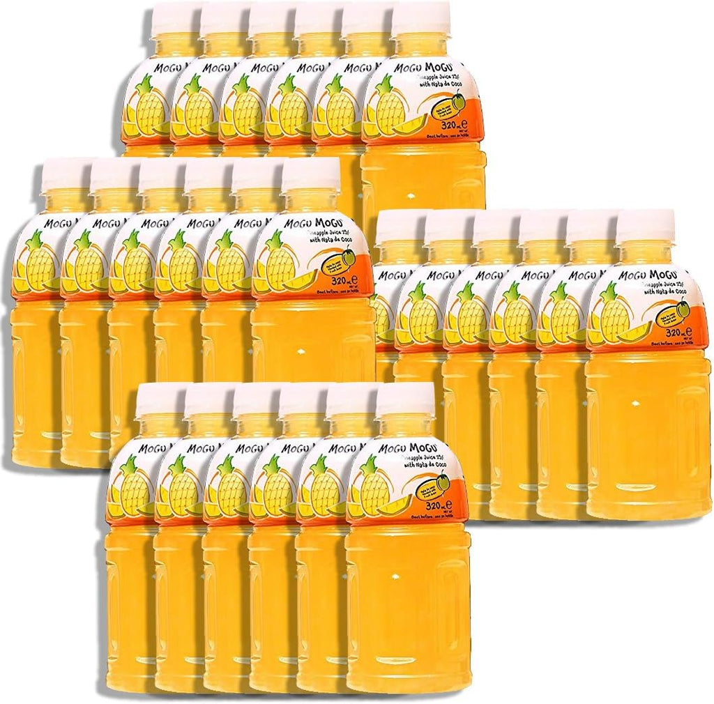 Mogu Mogu Fruit Juice with Nata De Coco, 10.82 oz (Pack of 24) (Pineapple)