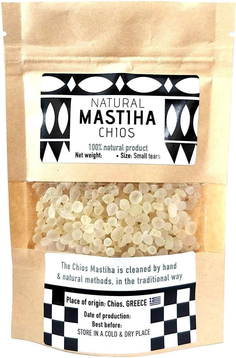 Chios Mastiha Tears Gum Greek 100% Natural Mastic Packs From Mastic Growers (20gr Small Tears)