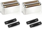 2 Pack Shaver Replacement Foil and Cutters Compatible with BaBylissPRO Double FXFS2 Metal Shaver foil Replacement,Silver