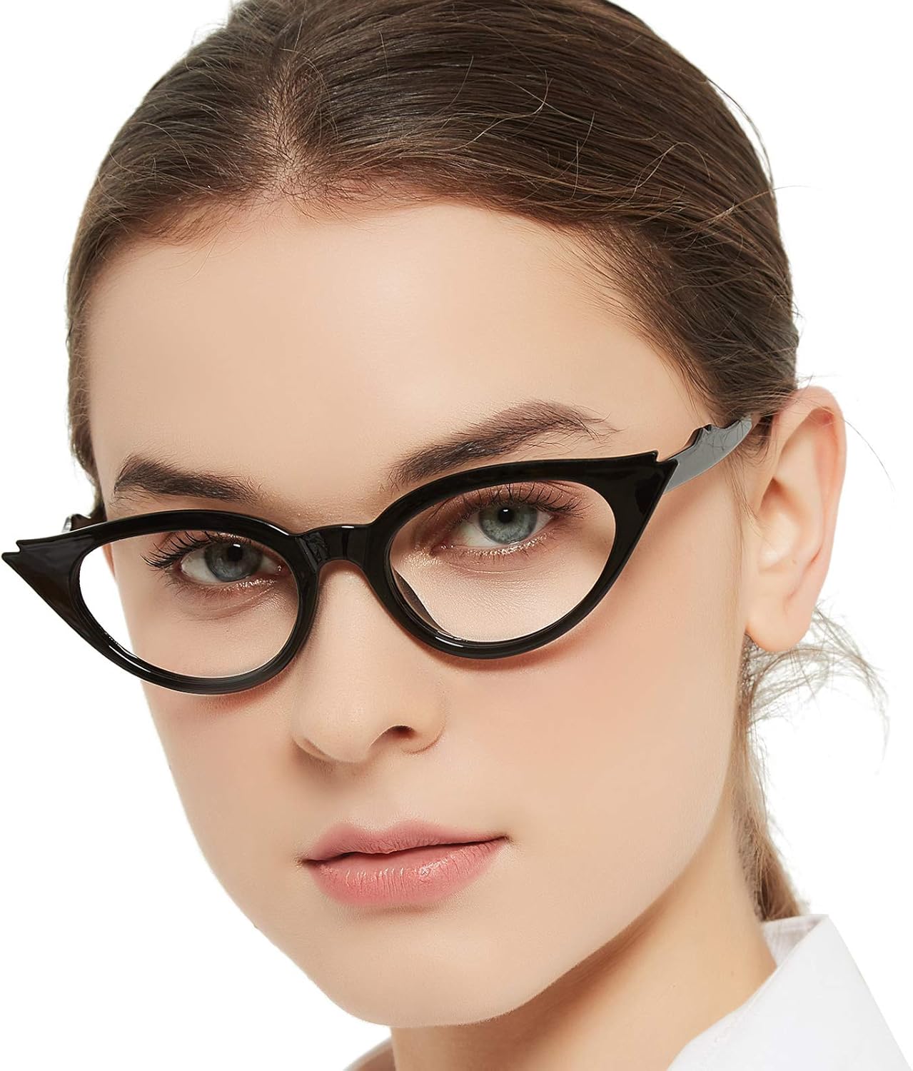 OCCI CHIARI Cat Eye Reading Glasses for Women Cateye Stylish Readers Glasses 100 125 150 175 200 225 250 275 300 350