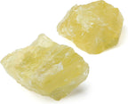 QINJIEJIE 2PCS Citrine Raw Crystals 1.8-2.2'' Rough Crystals Healing Stones Bulk Natural Large Crystal Stones for Tumbling Cabbing Handmade DIY Decoration Gifts Polishing Fountain Rocks