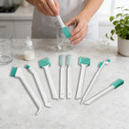 8Pcs Cleaning Brushes Small Spaces, Small Cleaning Brushes for Tight Spaces, Cup Brush, Bottle Brush, Crevice Cleaning Brush Set, Kettle Cleaning Brush, Sink Cleaning Tool, Household Cleaning Brushes