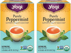 Yogi Tea - Purely Peppermint Tea (2 Pack) - Supports Healthy Digestion - Caffeine Free - 32 Organic Herbal Tea Bags