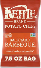 Kettle Brand Backyard Barbeque Kettle Potato Chips, Gluten-Free, Non-GMO, 7.5 oz Bag
