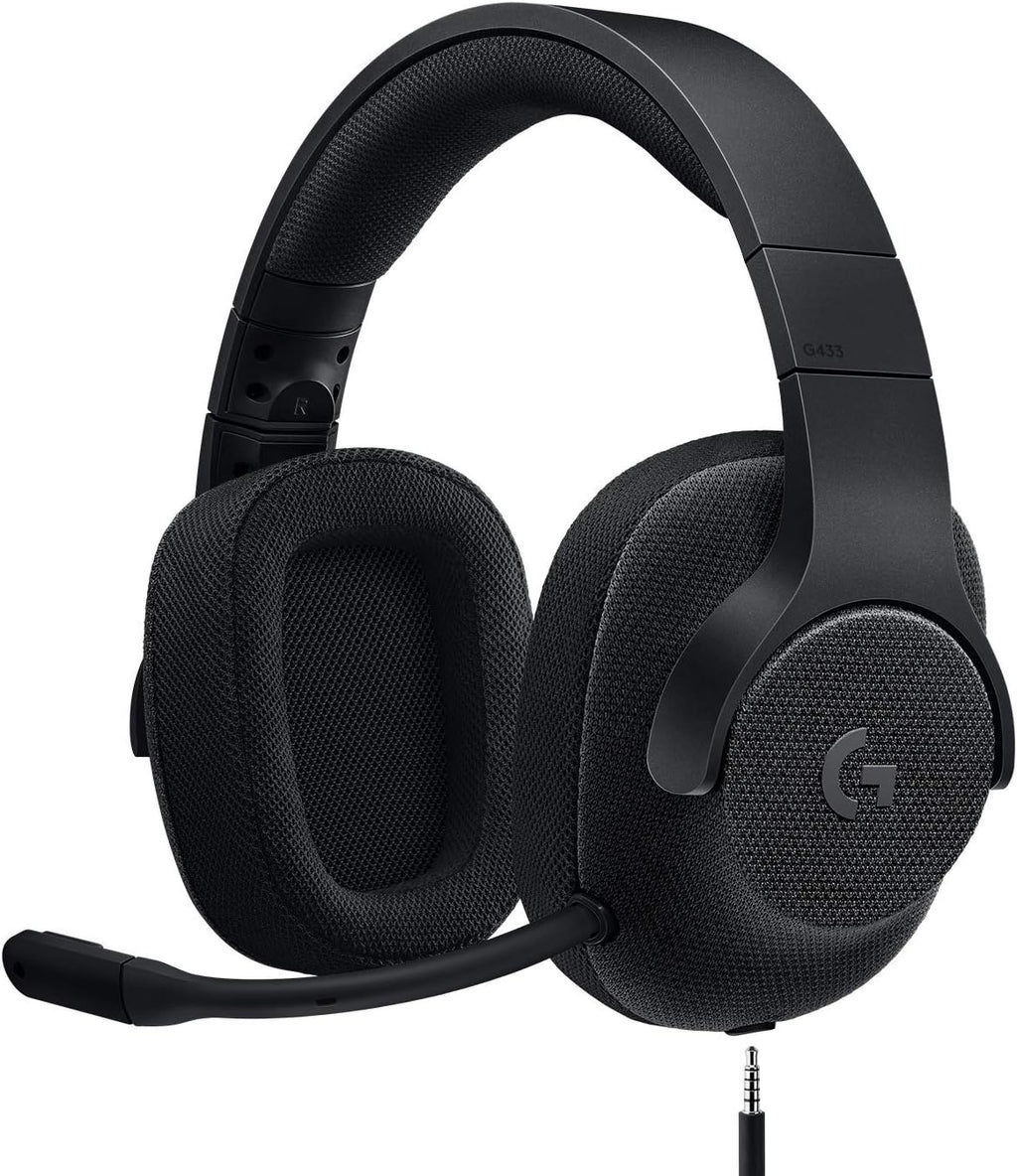 Logitech G433 7.1 Wired Gaming Headset with DTS Headphone: X 7.1 Surround for PC, PS4, PS4 PRO, Xbox One, Xbox One S, Nintendo Switch – Triple Black