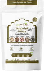 Ecomytra Sprouted Super Millets Mix Flour – 100% Sprouted Ancient Millet Grains – Gluten Free, High Fiber, Plant Based & Non-GMO – No Preservatives – Perfect for Rotis, Dosa, Porridge & Baking – 1lb (454g)