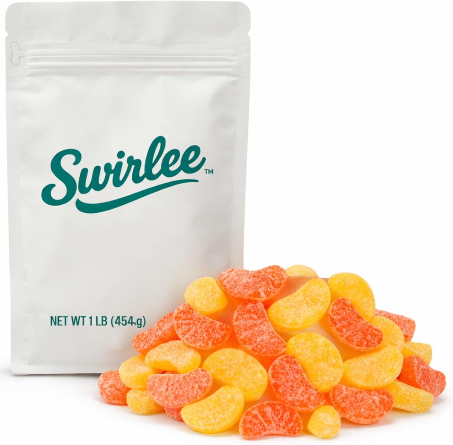 Orange & Lemon Citrus Slices – 1 lb Bulk Jelly Fruit Slices – Classic Orange Slice & Lemon Slice Treat – Sweet Sugar-Coated Citrus Snack for Candy Bowls, Parties & Gifts by Swirlee