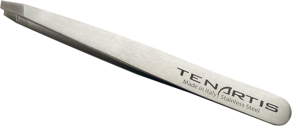 Slant Hair Tweezers Stainless Steel - Tenartis Made in Italy