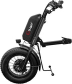 A8 Electric Handcycle Wheelchair Power Attachment, Wheelchair Motor Attachment for Manual to Electric Upgrade, 15 Ah, 48V 1000W, Center Connection, Black