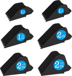 Clipper Guards for Wahl 10 12 14 16 18 20 Hair Clipper Guards 6pcs Extra Long Clipper Guard Attachments 2.5 Inch Clipper Guides Multiple Sizes Universal 2.5", 2.25", 2", 1.75", 1.5", 1.25" (Black)
