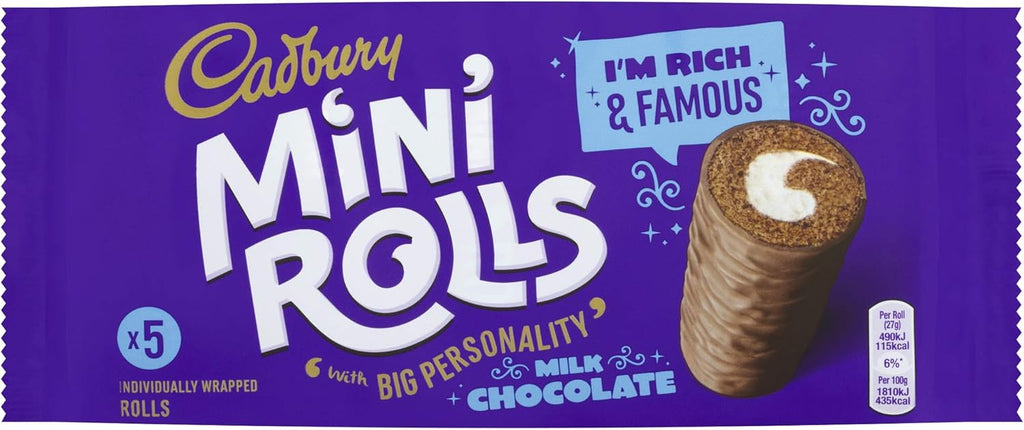 Cadbury Chocolate Mini Rolls 5pk 144g (Pack of 1)